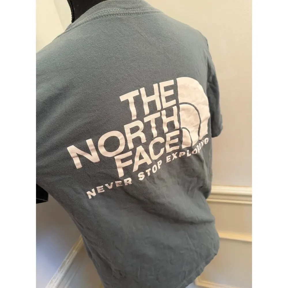 The North Face Short Sleeve Box NSE Graphic Tee - Slate Blue/Gray Size Medium